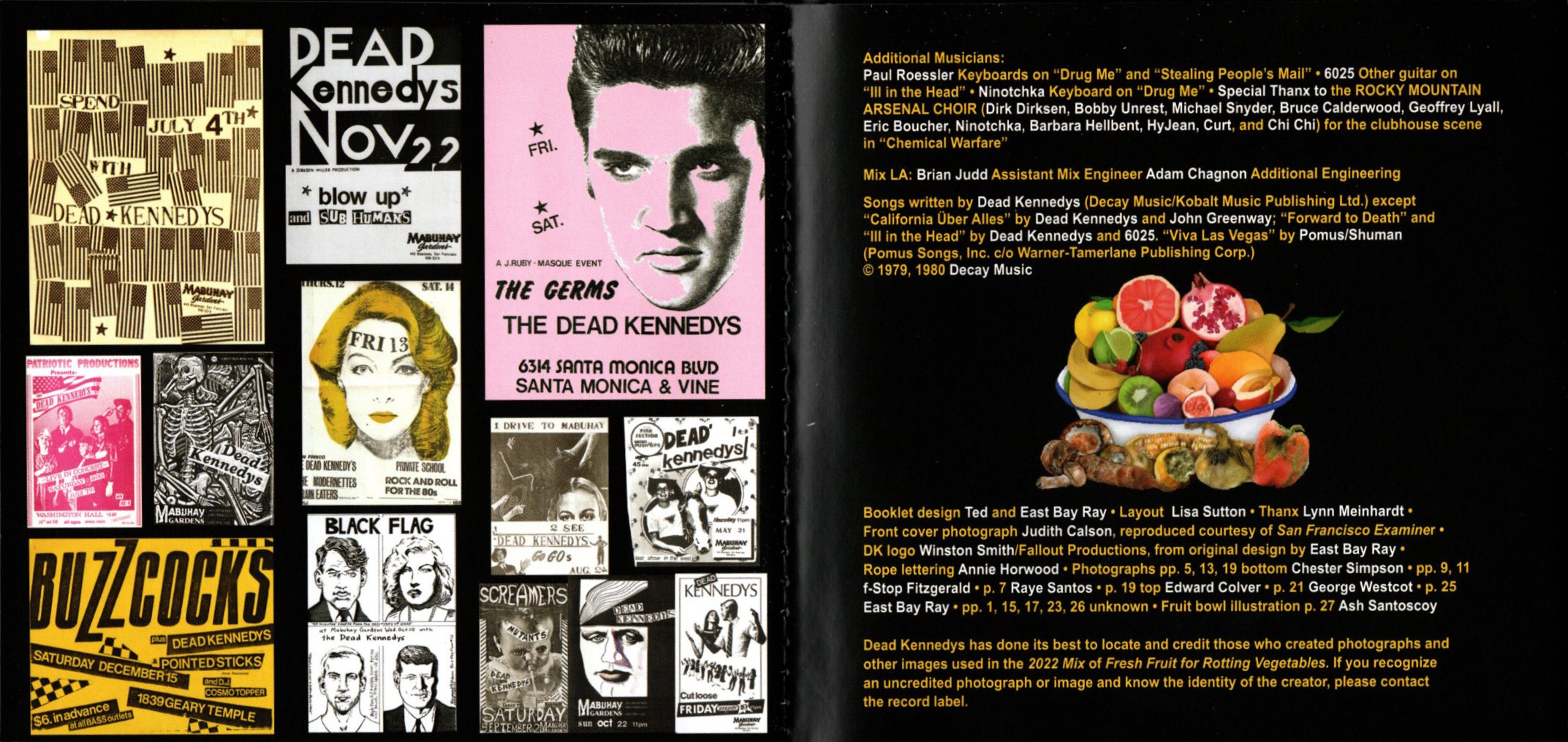 Fresh Fruit For Rotting Vegtables by Dead Kennedys booklet pages 29 and 30